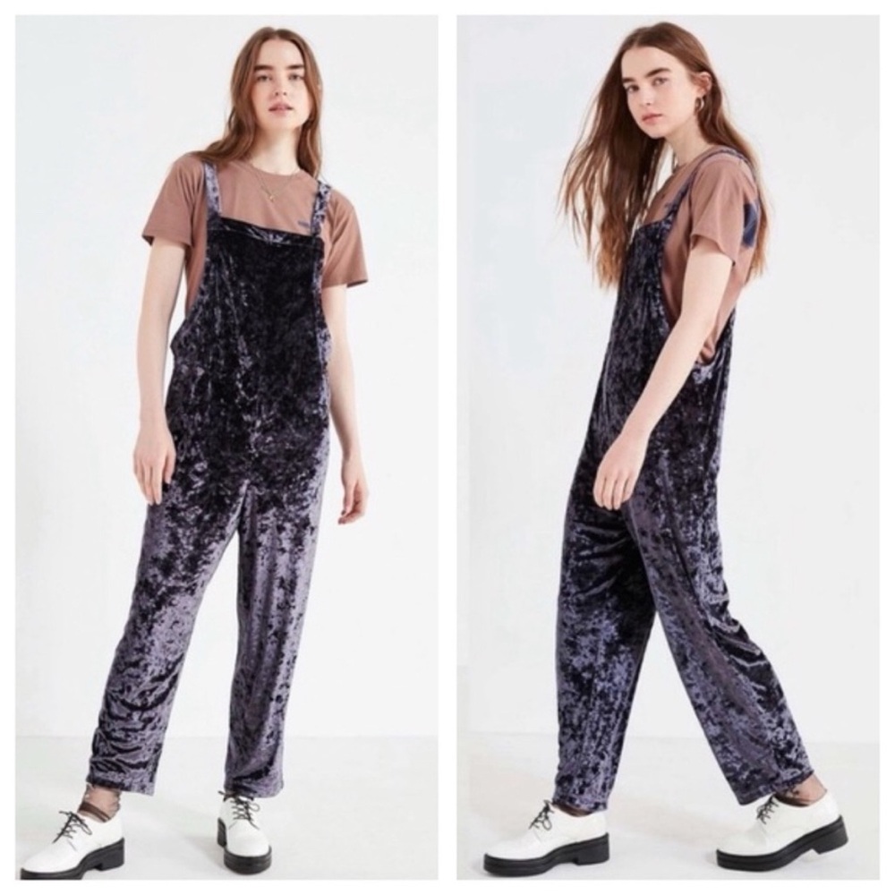 Urban Outfitters Tania Shapeless Velvet Overalls